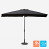 Czarny prostokątny parasol ogrodowy 3x2 z centralnym drążkiem Rios Dark Sprzedaż