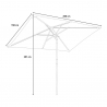 Parasol ogrodowy na patio z drewna z centralnym słupem anty UV 200x150cm Ormond Zakup
