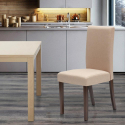 Drewniane tapicerowane krzesło w stylu Henriksdal do jadalni lub kuchni 