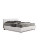 Podwójne łóżko z pojemnikiem 160x190cm białe drewno Ankel Oferta