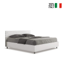 Podwójne łóżko z pojemnikiem 160x190cm białe drewno Ankel Sprzedaż