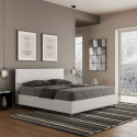 Podwójne łóżko z pojemnikiem 160x190cm biały design Demas Promocja