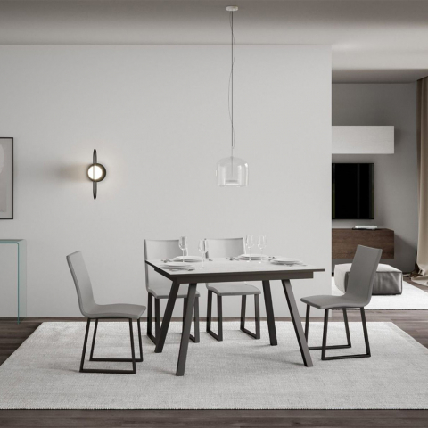 Stół rozkładany do kuchni lub jadalni 90x120-180cm biały design Mirhi Promocja