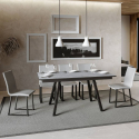 Stół rozkładany szary 90x160-220cm kuchnia Mirhi Long Concrete Promocja