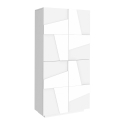 Biała szafa wielofunkcyjna 4-drzwiowa, 8 przedziałów Ping Dress Oferta