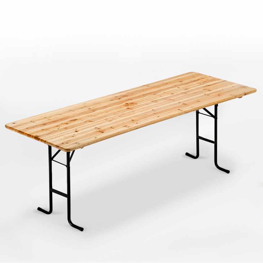 Zestaw 10 drewinanych stołów piwnych 220x80 Garden Parties Promocja