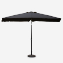 Czarny prostokątny parasol ogrodowy 3x2 z centralnym drążkiem Rios Dark Rabaty