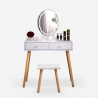 Stanowisko do makijażu stołek z lustrem LED Serena Sprzedaż