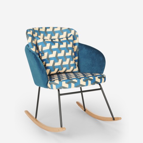 Fotel bujany nowoczesny aksamitny fotel poduszka do salonu Modelis Promocja