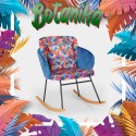 Fotel bujany aksamitny nowoczesny fotel do salonu Botanika Oferta