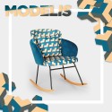 Fotel bujany nowoczesny aksamitny fotel poduszka do salonu Modelis Oferta