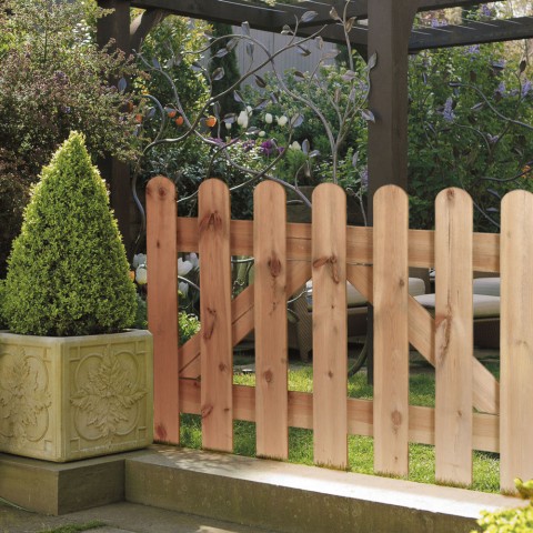 Drewniana brama ogrodowa 100x70cm ogrodzenie wejściowe do ogrodu Mini