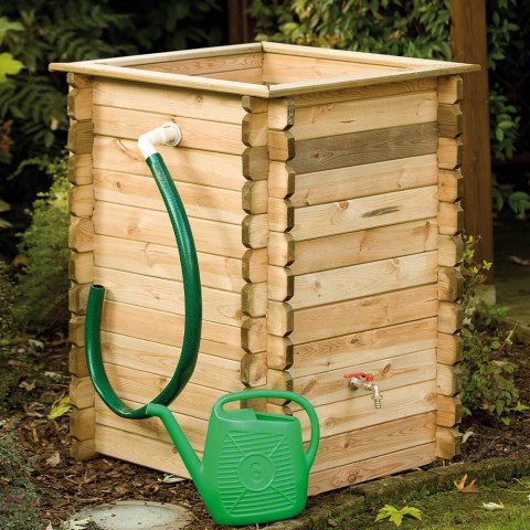 Drewniana studnia ogrodowa do zbierania wody deszczowej 450 litrów Promocja