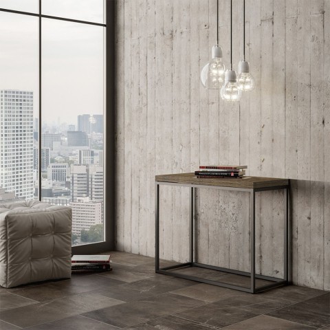 Rozkładany nowoczesny drewniany stół 90x45-90cm Nordica Libra Noix Promocja