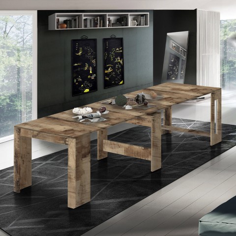 Rozkładany stół 90-300x51cm drewniany do jadalni Pratika Wood