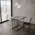 Rozkładany szary stolik do jadalni 90x45-90cm Nordica Libra Concrete Sprzedaż