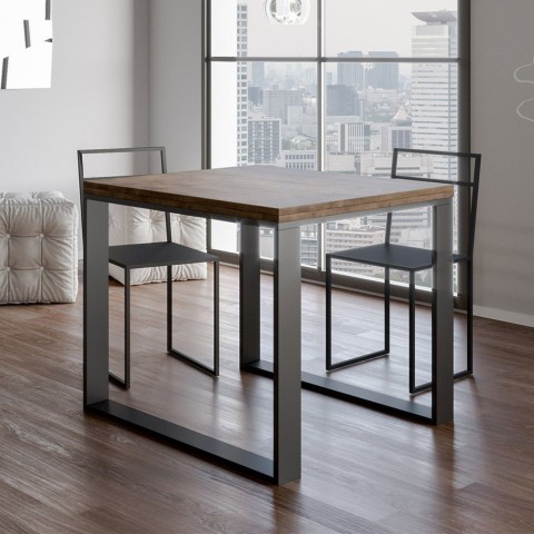 Rozkładany stół do jadalni lub salonu 90x90-180cm Tecno Libra Noix Promocja