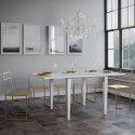 Rozkładany stół do jadalni 90x90-180cm klasyczny biały Impero Libra Sprzedaż