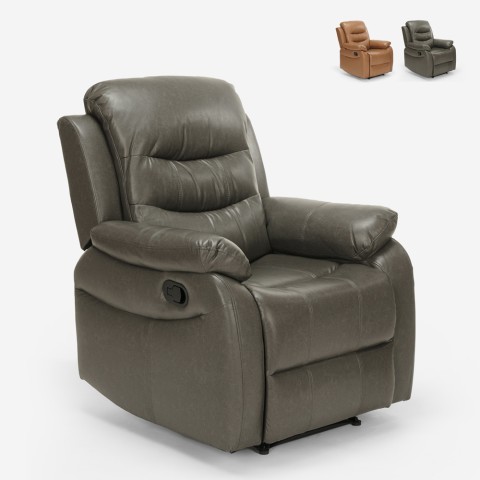Rozkładany relaksujący fotel z podnóżkiem do salonu Panama Lux Promocja
