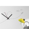 Nowoczesny zegar ścienny do biura z magnetyczną tablicą Paper Plane Stan Magazynowy