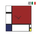 Nowoczesny zegar ścienny z tablicą magnetyczną Mondrian Sprzedaż