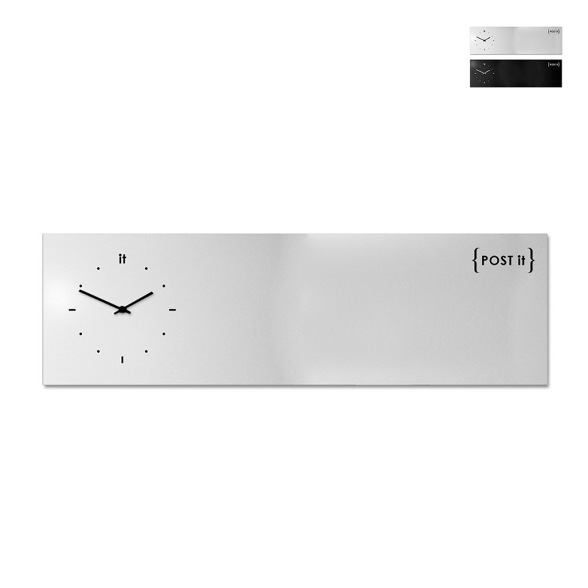 Zegar ścienny z tablicą magnetyczną o nowoczesnym designie Post It Promocja