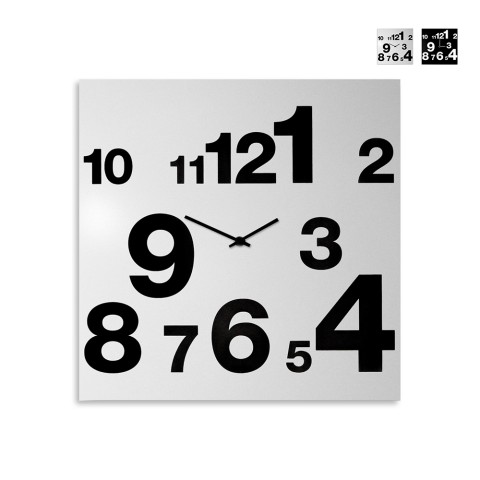 Zegar ścienny 50x50cm nowoczesny minimalistyczny abstrakcyjny wzór Numbers