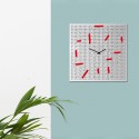Nowoczesny dekoracyjny kwadratowy zegar ścienny do salonu Crossword Rabaty