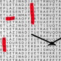 Nowoczesny dekoracyjny kwadratowy zegar ścienny do salonu Crossword Sprzedaż