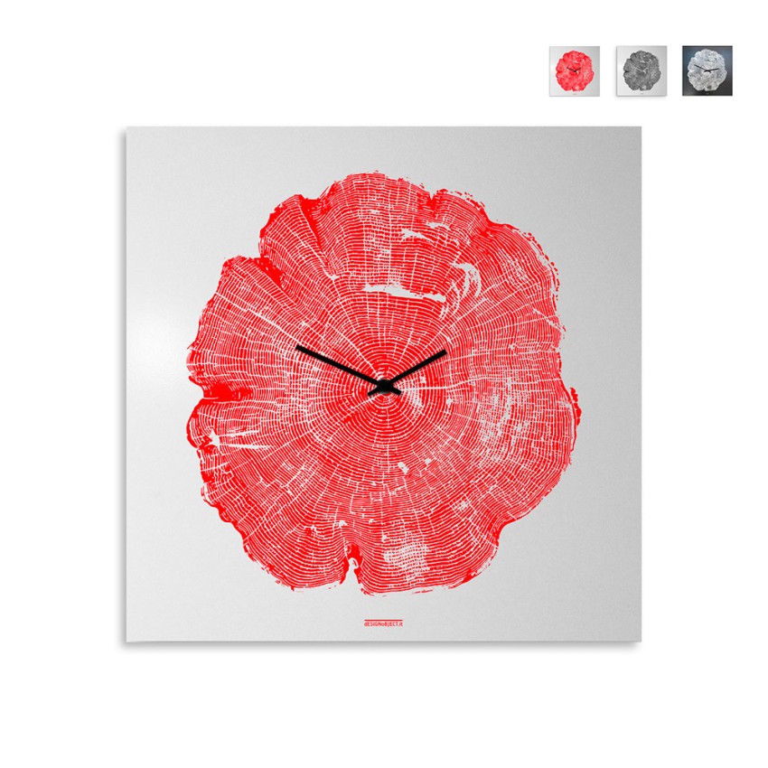 Kwadratowy zegar ścienny nowoczesny minimalistyczny design Tree of Life 