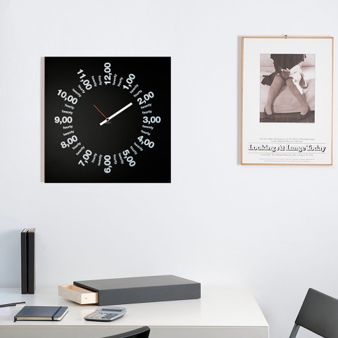 Kwadratowy zegar ścienny nowoczesny minimalistyczny 50x50cm Only Hours Promocja