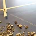 Zegar ścienny czarny złoty nowoczesny minimalistyczny design Black Moon Katalog