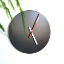 Czarny nowoczesny minimalistyczny okrągły zegar ścienny Trendy Rabaty
