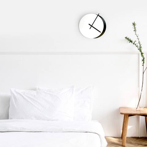 Zegar ścienny nowoczesny minimalistyczny design okrągły Eclissi