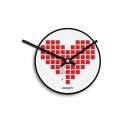 Okrągły zegar ścienny grafika gra wideo nowoczesny Love Invaders Oferta