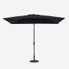 Czarny parasol tarasowy 3x2 z centralnym drążkiem Rios Black Rabaty