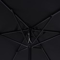 Czarny parasol tarasowy 3x2 z centralnym drążkiem Rios Black Model