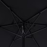 Czarny parasol tarasowy 3x2 z centralnym drążkiem Rios Black Model