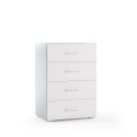 Komoda do sypialni lub biura 4 szuflady biało szara nowoczesny design Oferta