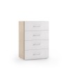 Biała komoda do sypialni i biura 4 szuflady z drewna nowoczesny design Oferta