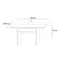 Drewniany rozkładany stół biały 120x35-70cm do pokoju lub biura Oplà Wybór