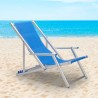 2 składane krzesła plażowe Riccione Gold Lux ​​podłokietniki z aluminium Sprzedaż