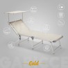 Łóżko plażowe, składany leżak z aluminium Gabicce Gold 