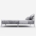 Podwojne metalowe łóżko z podstawą listwową 160x200 Skjern Sprzedaż
