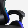 Fotel gamingowy ergonomiczny rozkładany fotel masujący LED The Horde Plus 