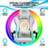 Biały fotel do gier ergonomiczny rozkładany masujący LED Pixy Plus Koszt