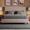 Podwójne łóżko 160x190 ze schowkiem nowoczesna imitacja skóry Focus M Cena