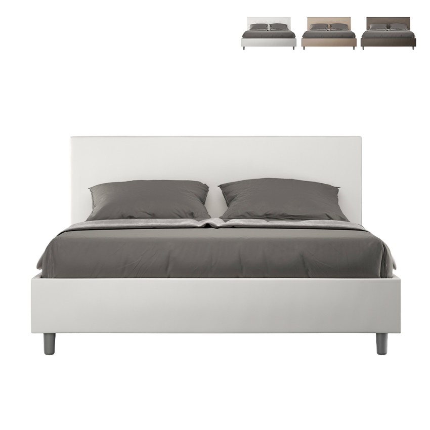 Podwójne łóżko 160x200 ze schowkiem nowoczesne imitacja skóry Adele M1 Katalog Podwójne łóżko 160x200 ze schowkiem nowoczesne imitacja skóry Adele M1 Katalog