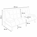 Rozkładana 2-osobowa kanapa Olivina idealna do salonu lub sypialni 